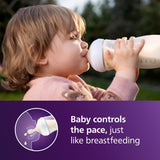 Philips Avent Natural Baby Bottles with Natural Response Nipples (Fast Flow, Flow 4), 11oz, 3-Pack