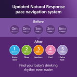 Philips Avent Natural Baby Bottles with Natural Response Nipples (Fast Flow, Flow 4), 11oz, 3-Pack