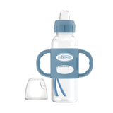 Dr. Brown's Milestones Narrow Sippy Bottle with 100% Silicone Handles,Easy-Grip Bottle with Soft Sippy Spout, 8oz/250mL, BPA Free, 6m+