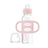 Dr. Brown's Milestones Narrow Sippy Bottle with 100% Silicone Handles,Easy-Grip Bottle with Soft Sippy Spout, 8oz/250mL, BPA Free, 6m+