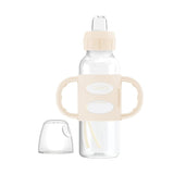 Dr. Brown's Milestones Narrow Sippy Bottle with 100% Silicone Handles,Easy-Grip Bottle with Soft Sippy Spout, 8oz/250mL, BPA Free, 6m+
