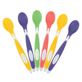 Dr. Browns Soft-Tip Toddler Spoons with Long Handle for Baby-Led Weaning, BPA Free (Pack of 6)