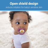 Dr. Brown's Advantage Baby Pacifier, Fully Symmetrical Soother with Soft Silicone Bulb, 0-6m , 2 Pack (Style May Vary)m, BPA Free