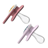 Dr. Brown's Advantage Baby Pacifier, Fully Symmetrical Soother with Soft Silicone Bulb, 0-6m , 2 Pack (Style May Vary)m, BPA Free