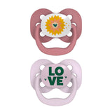 Dr. Brown's Advantage Baby Pacifier, Fully Symmetrical Soother with Soft Silicone Bulb, 0-6m , 2 Pack (Style May Vary)m, BPA Free