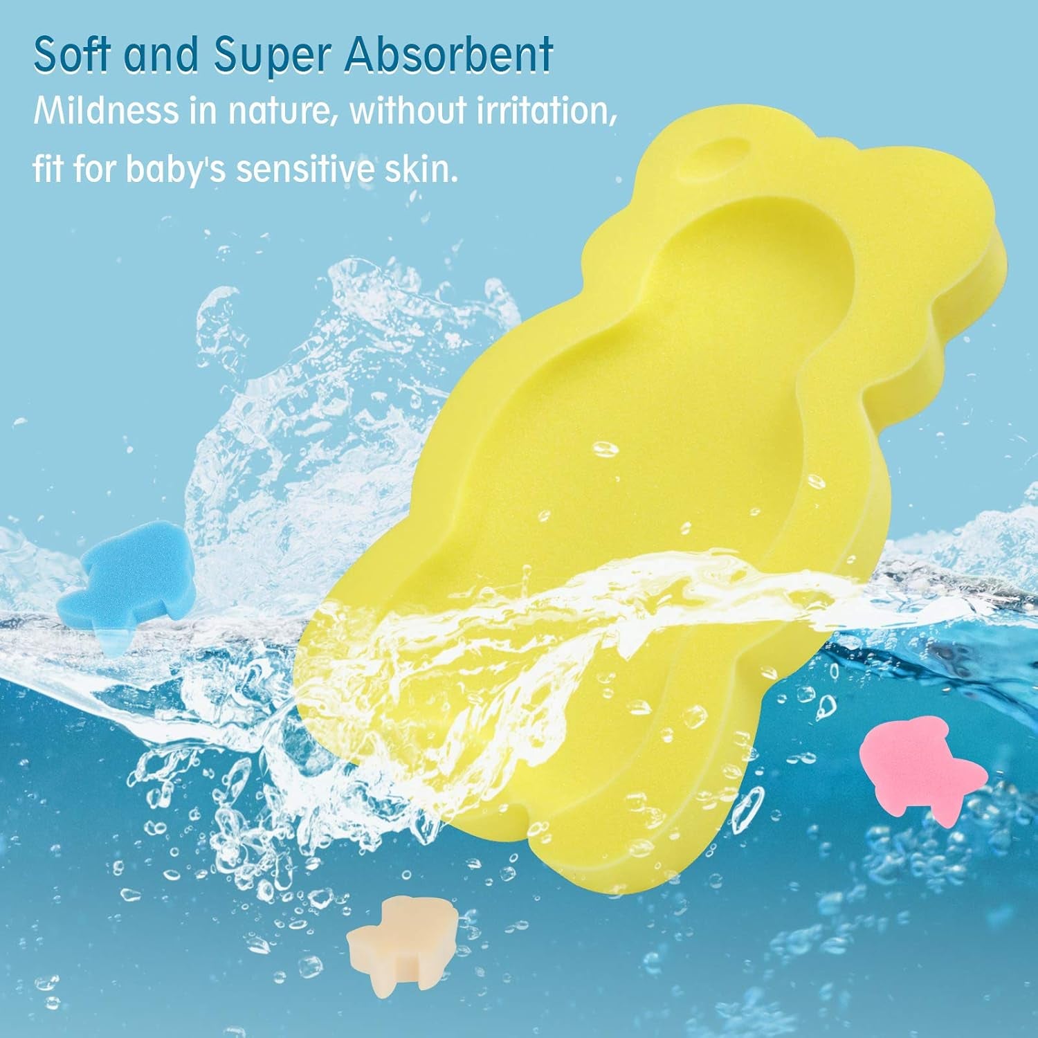 summer infant comfy bath sponge yellow Le Bebe Bear Bath Sponge