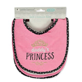 Petite Lamour Baby 4-Pack Self Closure Feeding Terry Bibs-Daddy's Princess, NB+