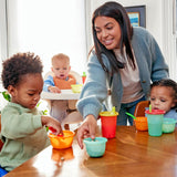 TOMY The First Years Take & Toss Toddler Sippy Cups - Multicolored Toddler Sippy Cups with Lids, 10 oz, 4 Pack