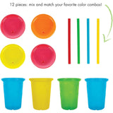 TOMY The First Years Take & Toss Toddler Spill Proof Straw Cups - 10 oz - 4 Pack
