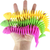 a-Ru Squishy Fishy Bones, Neon Colors- 2 Pack, For Ages 3+ Years, Stretch Em' - Bend Em'