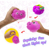 Ja-Ru Funsie Frootsies Light-Up Squeezy Toy Juicy Squishy Cute Fruit Tap to Light, Randomly Selected