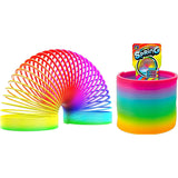 Ja-Ru Big Magic Rainbow Color Plastic Coil Spring, Colorful Neon Color Sensory Vintage Toy