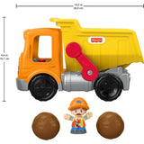 Fisher-Price Little People Toddler Construction Toy Work Together Dump Truck with Music & Accessories for Pretend Play