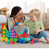 MEGA BLOKS ABC Learning Train Fisher Price Building Toy Blocks (60 Pieces) For Toddler