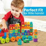 MEGA BLOKS ABC Learning Train Fisher Price Building Toy Blocks (60 Pieces) For Toddler