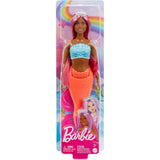 Barbie Mermaid Doll with Magenta Fantasy Hair & Headband Accessory, Curvy Body Type with Shell-Inspired Bodice & Tropical Red Tail