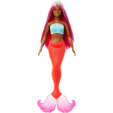 Barbie Mermaid Doll with Magenta Fantasy Hair & Headband Accessory, Curvy Body Type with Shell-Inspired Bodice & Tropical Red Tail