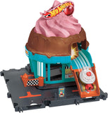 Mattel Hot Wheels City Downtown Ice Cream Swirl Playset for Kids 3+ Years