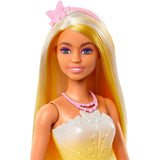 Barbie Royal Doll with Brightly Highlighted Fantasy Hair, Colorful Accessories, Yellow Ombre Bodice & Butterfly-Print Skirt