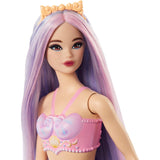 Barbie Mermaid Doll with Pink & Lilac Fantasy Hair & Headband Accessory, Toy with Shell-Inspired Bodice & Lavender Tail
