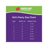Hanes Ultimate Girls' Briefs 5 Pack Underwear Stretchy Comfy Cotton Tag free