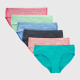 Hanes Girls 6pk Pure Comfort Microfiber Stretch Tagless Hipster