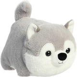 Aurora® Adorable Spudsters™ Haze Husky Stuffed Animal - Round Shape Makes for Comforting Cuddles - Perfect for Kids All Ages and Animal Loving Adults - Gray 9.5 Inches
