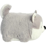 Aurora® Adorable Spudsters™ Haze Husky Stuffed Animal - Round Shape Makes for Comforting Cuddles - Perfect for Kids All Ages and Animal Loving Adults - Gray 9.5 Inches