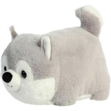 Aurora® Adorable Spudsters™ Haze Husky Stuffed Animal - Round Shape Makes for Comforting Cuddles - Perfect for Kids All Ages and Animal Loving Adults - Gray 9.5 Inches