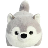 Aurora® Adorable Spudsters™ Haze Husky Stuffed Animal - Round Shape Makes for Comforting Cuddles - Perfect for Kids All Ages and Animal Loving Adults - Gray 9.5 Inches
