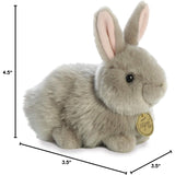 Aurora® Realistic Miyoni® Angora Bunny Grey Stuffed Animal - Lifelike Detail - Cherished Companionship - Gray 7.5 Inches