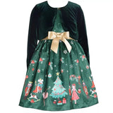 Bonnie Jean Phoebe Nutcracker Dress with Cardigan