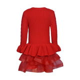 Bonnie Jean Long Sleeve Sweater Dress with Tutu