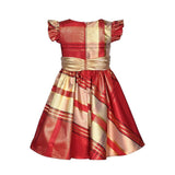 Bonnie Jean Clara Metallic Plaid Bow Dress
