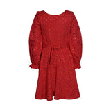 Bonnie Jean Spangle Hacci Party Dress with Cascade Skirt and Bow