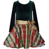 Bonnie Jean Bow Sash Plaid Hipster Dress
