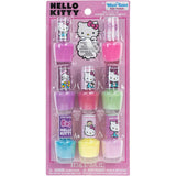 Townley Girl Hello Kitty 8 Pack Nail Polish,Water-Based, Non-Toxic, Peel-Off Set Girls Kids Ages 3+, Perfect for Parties, Sleepovers & Makeovers