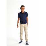 French Toast Pull-On Stretch Twill Jogger with Zipper Pockets