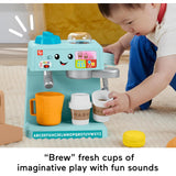 Fisher Price Laugh & Learn Coffee Café Musical Playset with Educational Songs & 10 Pretend Play Pieces for Kids Ages 18+ Months