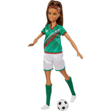 Mattel Barbie Careers Fashion Doll, Soccer Player with Brunette Ponytail, #16 Uniform, Tall Socks, Cleats & Ball