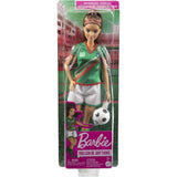 Mattel Barbie Careers Fashion Doll, Soccer Player with Brunette Ponytail, #16 Uniform, Tall Socks, Cleats & Ball