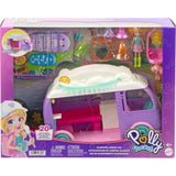 Polly Pocket Doll & Pet Playset, Travel Toy with Camping & Food Accessories, Glamping Camper Van