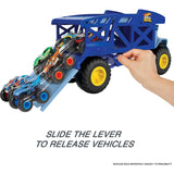Hot Wheels Monster Trucks Toy Hauler, Oversized Truck Carries & Stores 12 1:64 Scale Monster Trucks or 32 Cars, Monster Mover Rhino