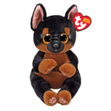 Ty Beanie Bellie Fritz - Black and Tan Dog - 6 inches