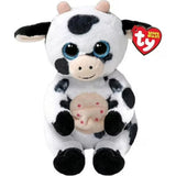Ty Beanie Bellies – Herdly The Cow with Glitter Blue Eyes, The Original Plush Animals with Soft Belly