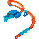 Mattel Hot Wheels Toy Car Track Set, Deluxe Building Box with Motorized Booster, 1:64 Scale Vehicle, Speed Snap Track, Boosted Jump Speedway