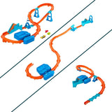 Mattel Hot Wheels Toy Car Track Set, Deluxe Building Box with Motorized Booster, 1:64 Scale Vehicle, Speed Snap Track, Boosted Jump Speedway