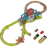 Fisher Price Thomas & Friends Toy Train Set Talking Bulstrode & Which-Way Bridge Track Playset with Sounds & Percy Engine for Kids Ages 3+ Years