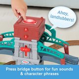 Fisher Price Thomas & Friends Toy Train Set Talking Bulstrode & Which-Way Bridge Track Playset with Sounds & Percy Engine for Kids Ages 3+ Years