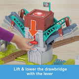 Fisher Price Thomas & Friends Toy Train Set Talking Bulstrode & Which-Way Bridge Track Playset with Sounds & Percy Engine for Kids Ages 3+ Years